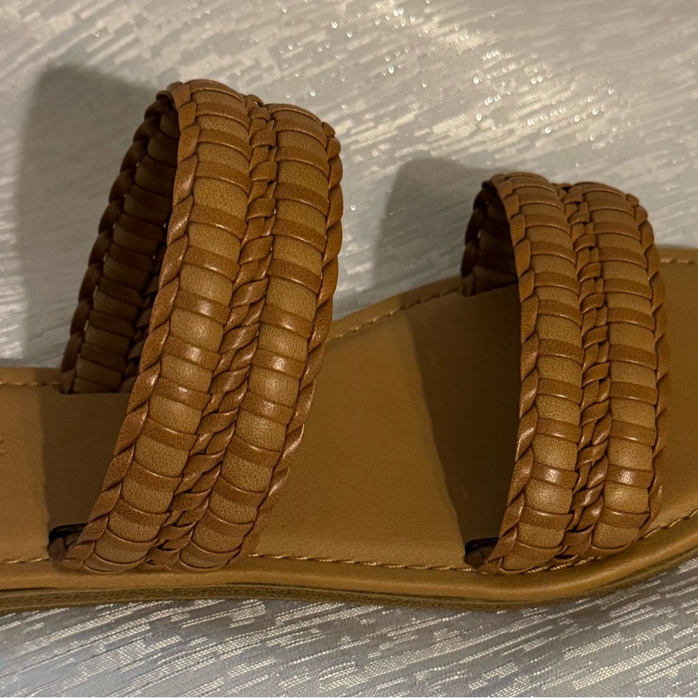Universal Thread Braided Double Strap Slides Tan,… - image 3